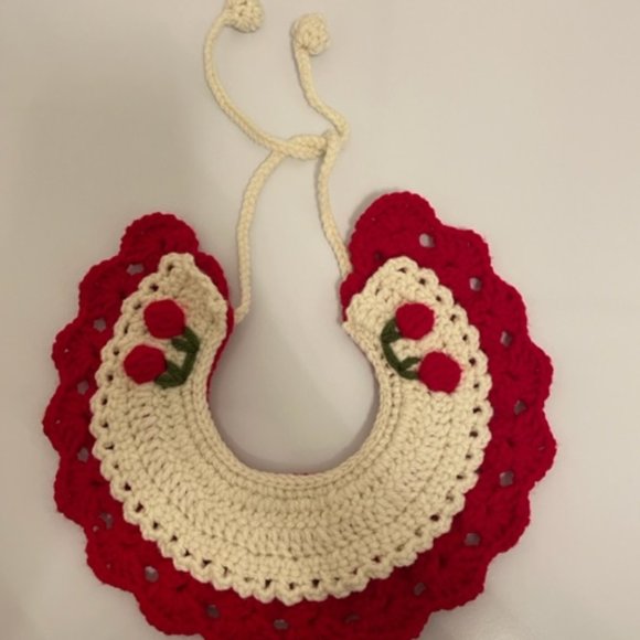 Crochet Handmade Pet Collar for Cats or Dogs - Picture 3 of 8